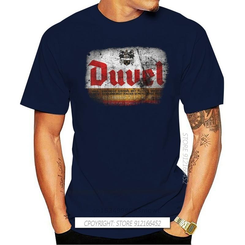 Duvel Beer Black Tshirt  Ships Fast High Quality Pure Cotton Tshirt Unisex Summer Fashion Tshirt Euro Size