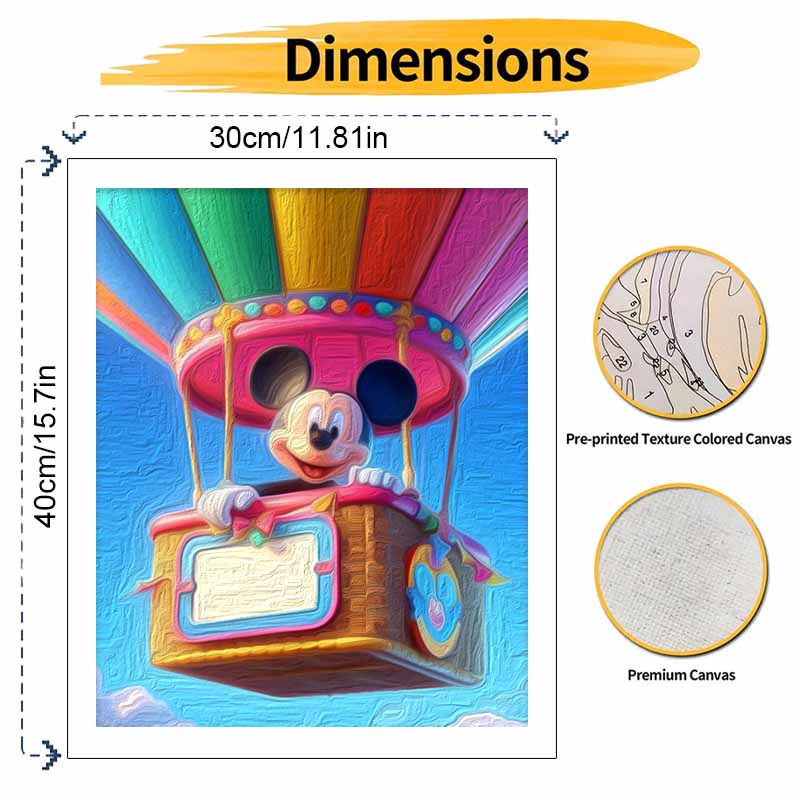 Disney Oil Painting Kit Painting Hot Air Balloon Art Home Bedroom Wall Decor Gift