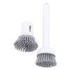 2 Pcs Soap Dispensing Dish Brush Long Handle and Palm Brushes Rotating Head Dish Scrub Brush for Kit