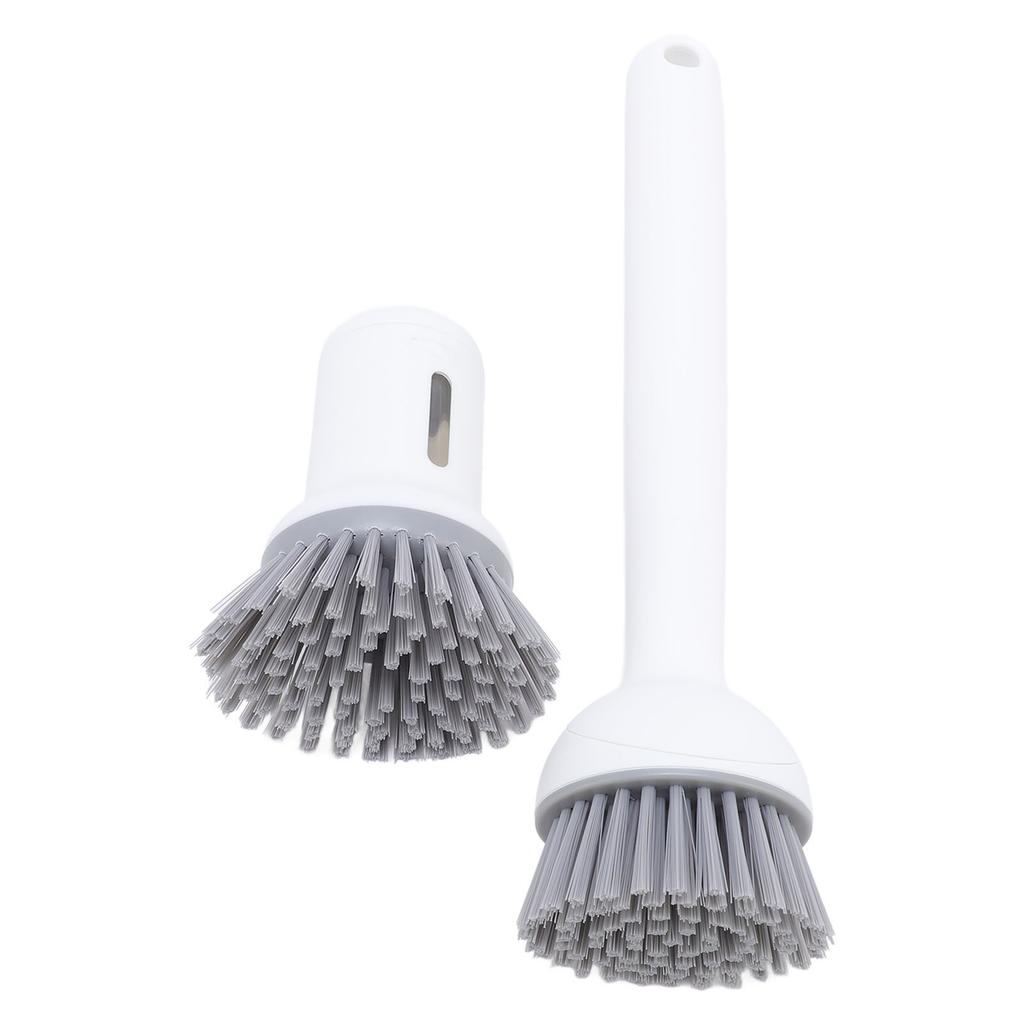 2 Pcs Soap Dispensing Dish Brush Long Handle and Palm Brushes Rotating Head Dish Scrub Brush for Kit