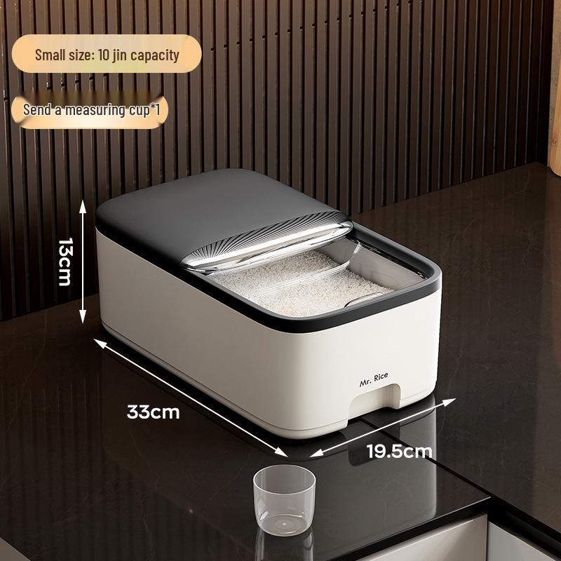 Large Capacity Food-Grade Rice Container with Push-Pull Lid - Insect & Moisture Proof