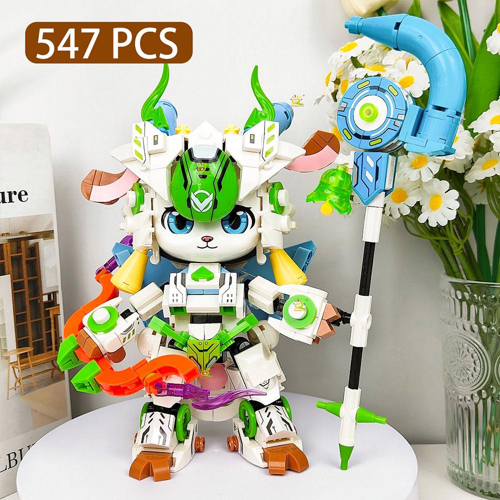 Non-Toxic Moc Animals Model Building Block Mouse Snake Sheep Monkey Series Brick Construction Toy Children Desk Home Decoration