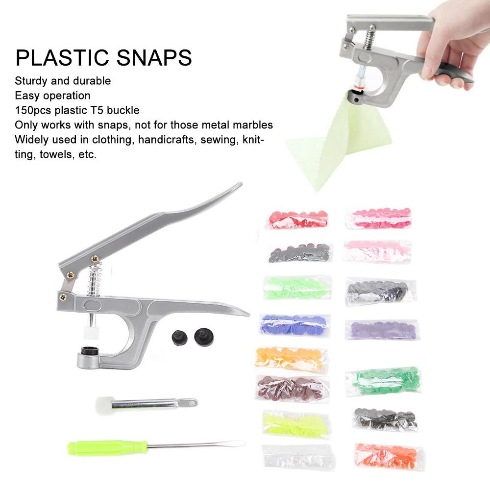 Silver Resin Snap Hand Press Plier Clothes resin snap installation