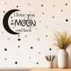 Moon Stars Family Quote Wall Sticker Removable Living Room Bedroom Table Decor