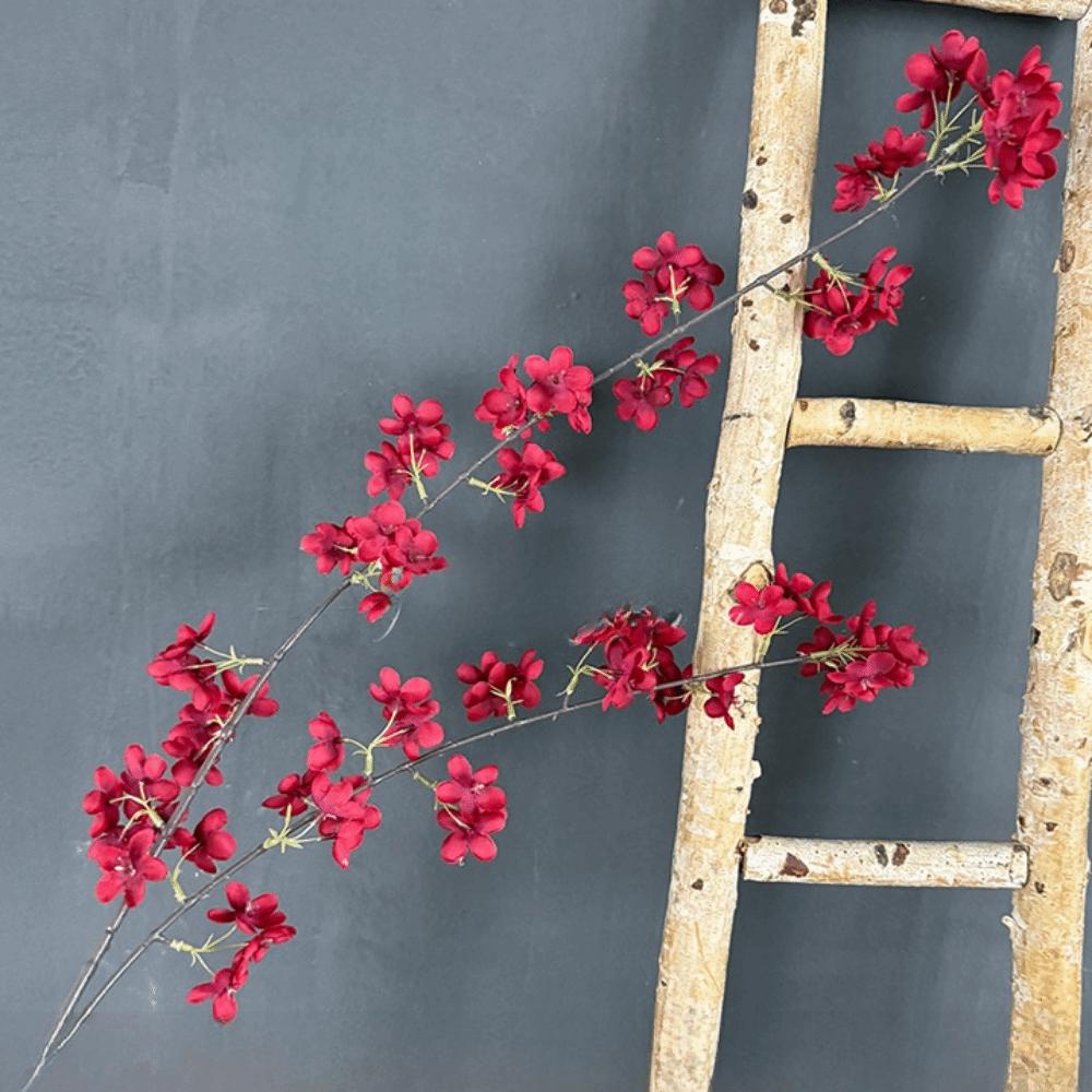 2 Forks Artificial Cherry Blossoms Silk Artificial Faux Plants Wedding Decoration