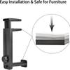Multifunctional Rotating Clamp Headphone Stand, 2-in-1 Adjustable Desk Mount with Cable Organizer, Space Saving Design