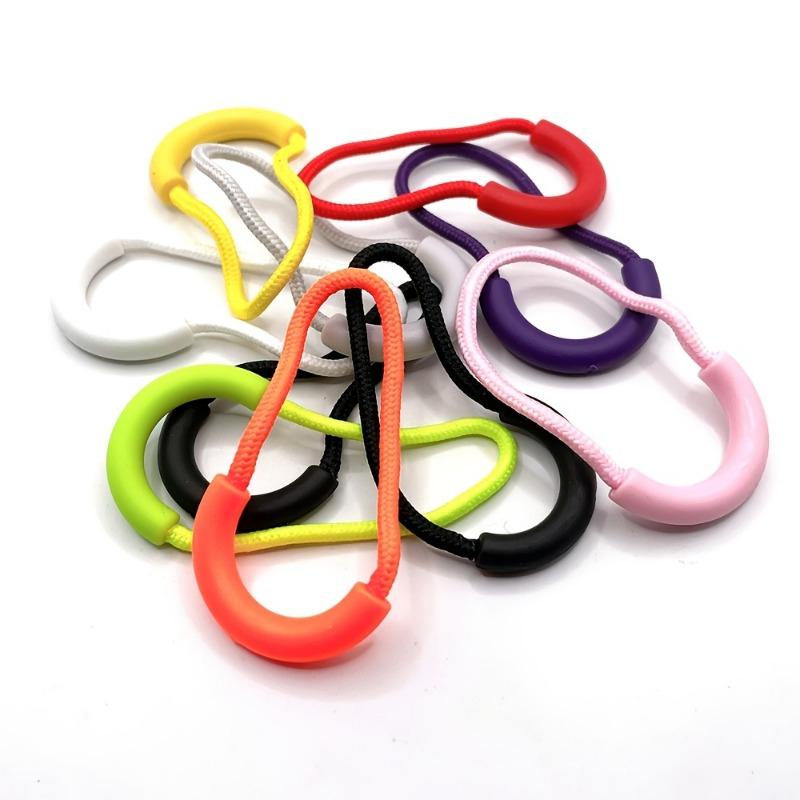 

Multi-Color Zipper Pull Replacement Durable U-Shaped Slide Rail Suitable for Backpacks Jackets Suitcases 5pcs разноцветный