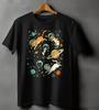 Funny Space Cats Astronaut T Shirt Retro Cat Galaxy Design Versatile Shortsleeved Tee Kawaii Casual Top for WomenGirls Unisex