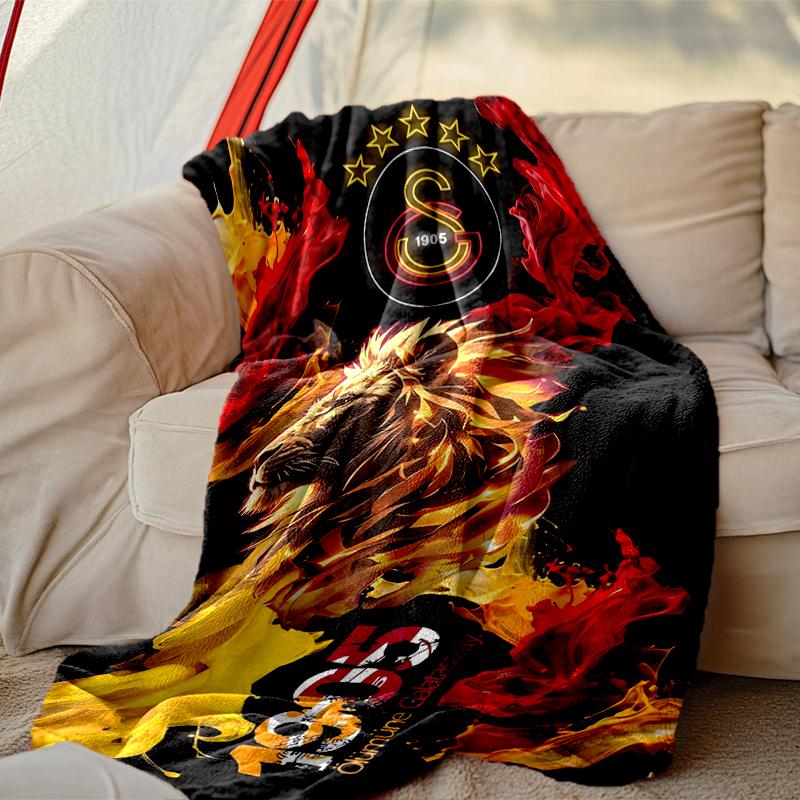 1pc Digital Print Nap Blanket, Galatasaray SK Blanket for Home Use, All Season Warmth, Christmas and Valentine's Day Gift Blanket