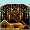 Decorative Outdoor Waterproof Christmas Led Icicle String Lights Warm White