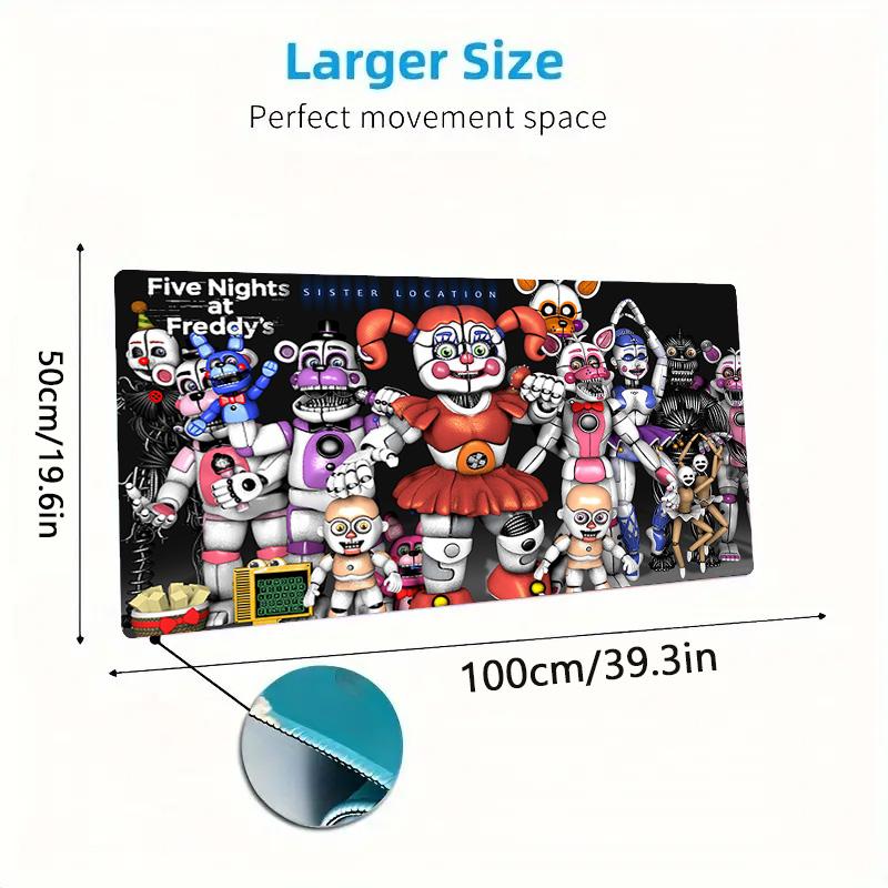 Freddy Nights Color Mouse Pad Large Gaming Table Cushion Non-slip Laptop Tablet Big Mousepad XXL Mat Mini PC Playmat With Lock edge