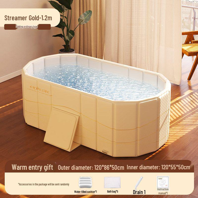 

Foldable Full Body Soak Tub for Adults – Double Person Bath & Shower Bathtub Yao Bath Care Package