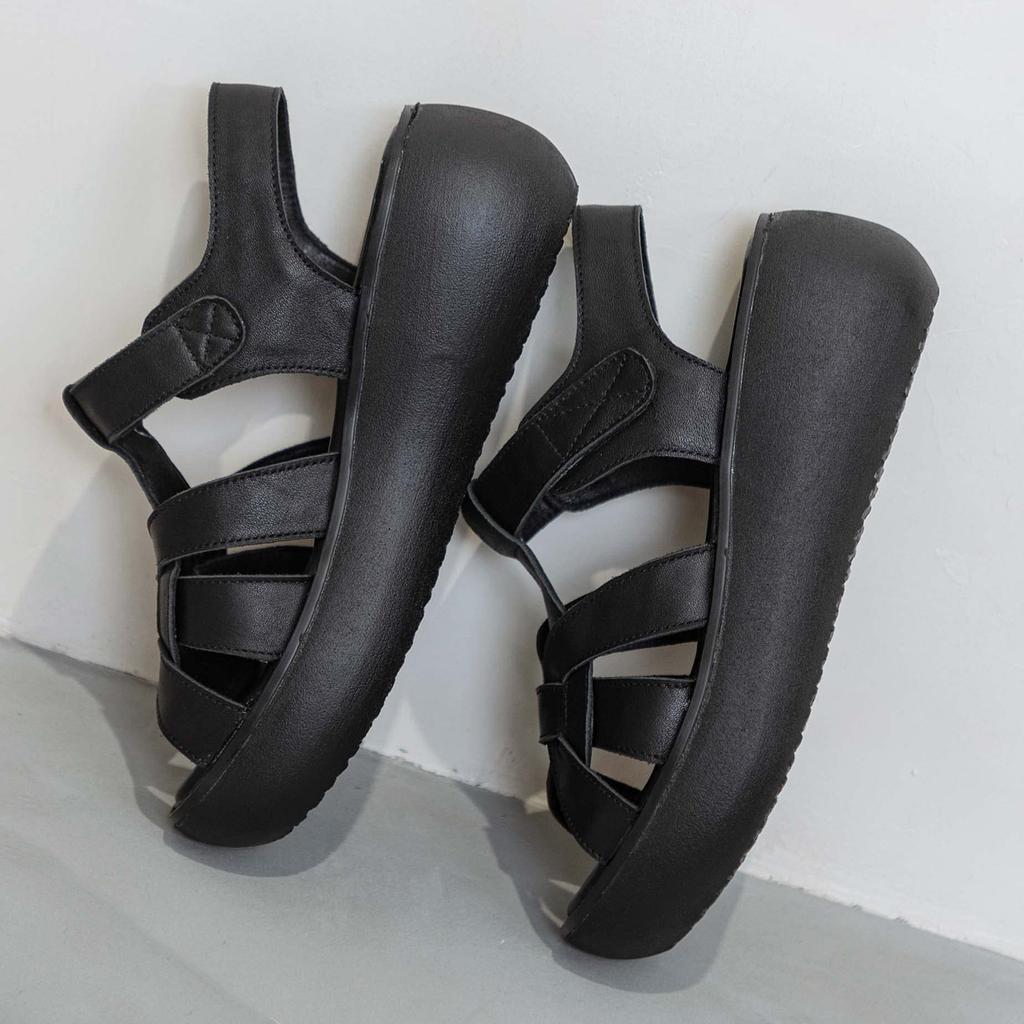 MIDIRO Casual Sandals with Thick Perfect for and Comfortable and Soft Sole Women's Soles, Hakama, School, Commuting, Breathable,