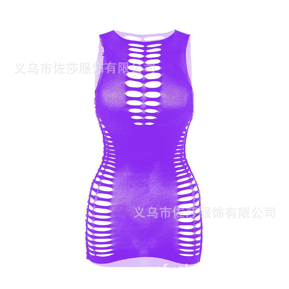 Sex Underwear Stockings Mesh Coat Hip Skirt Hollow Onesie