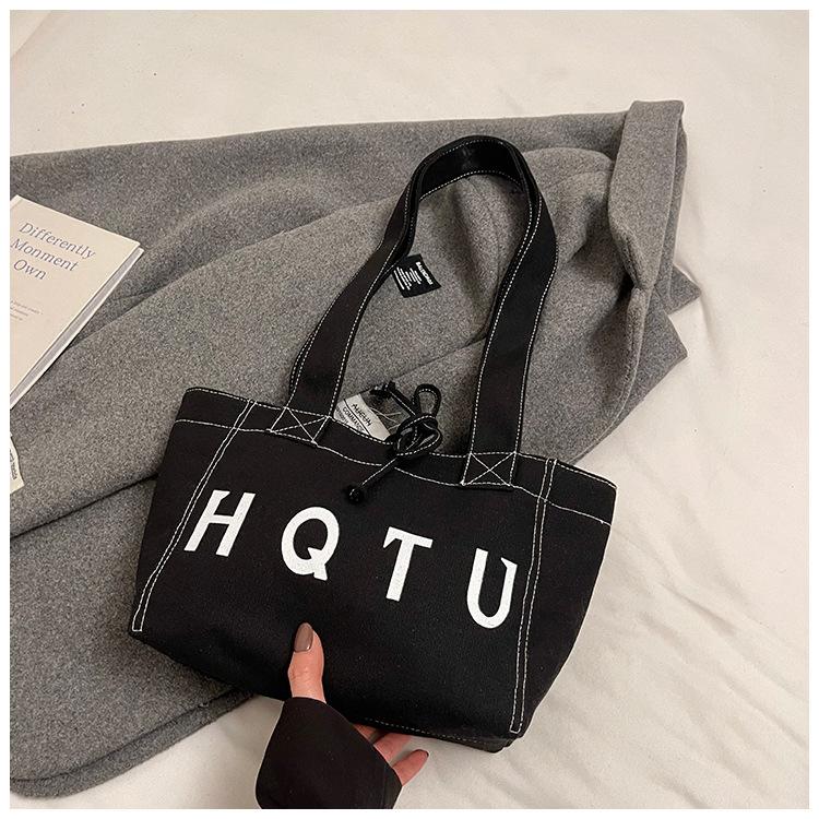 Canvas Bag Female College Students Class New Summer Versatile Large-capacity Bag Casual Tote Bag