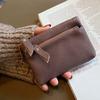 Hand Clutch Women Short Wallet Zipper Pu Coin Purse Elegant Small Cowhide Wallets  Daily