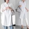 Damen Mittellanges Langarmhemd Design Locker und Entspanntes Oberteil
