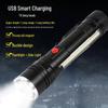 UOSU T6 Telescopic COB Flashlight with Zoom and Magnet
