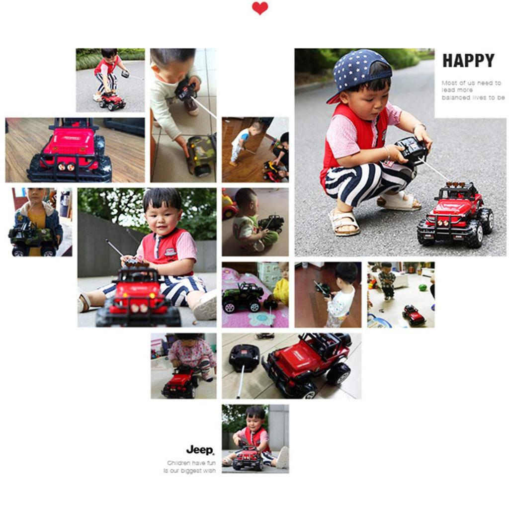 Electric RC Off-Road Toy Car, Remote Control Car, Very Cool Design, Kids' Favorite Gift, 118 Scale (Red)