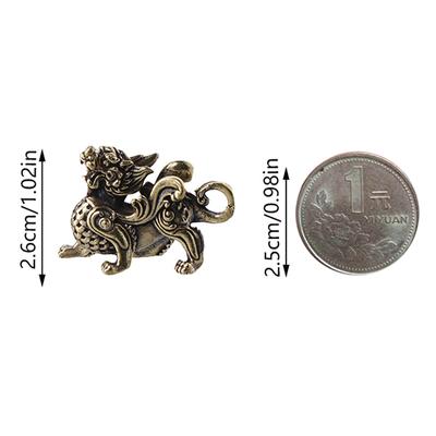 Statue Figurine Wealth Brass Decor Prosperity Chinese Style Ornament Fengshui
