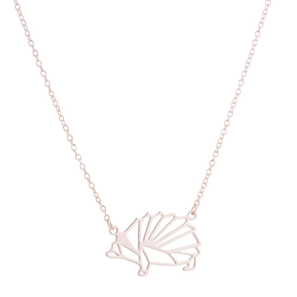 Elegant Women's Stainless Steel Origami Pendant Necklace