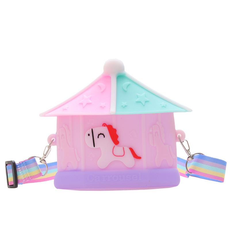 

Cute And Stylish Children s Silicone Crossbody Bag In Vibrant Pink For Girls рожевий
