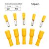 50pcs Assorted Insulated Female & Male Crimp Wire Terminals Brass Insulated Male Female Bullet Quick Splice Wire Terminals Wire