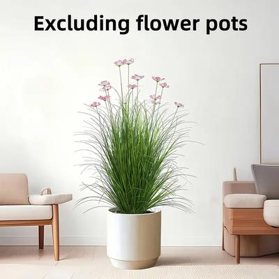 1/2/4 Bundles Plastic Anniversaries Artificial Tall Grass Indoor Faux Ground Plants Home Decor 50cm