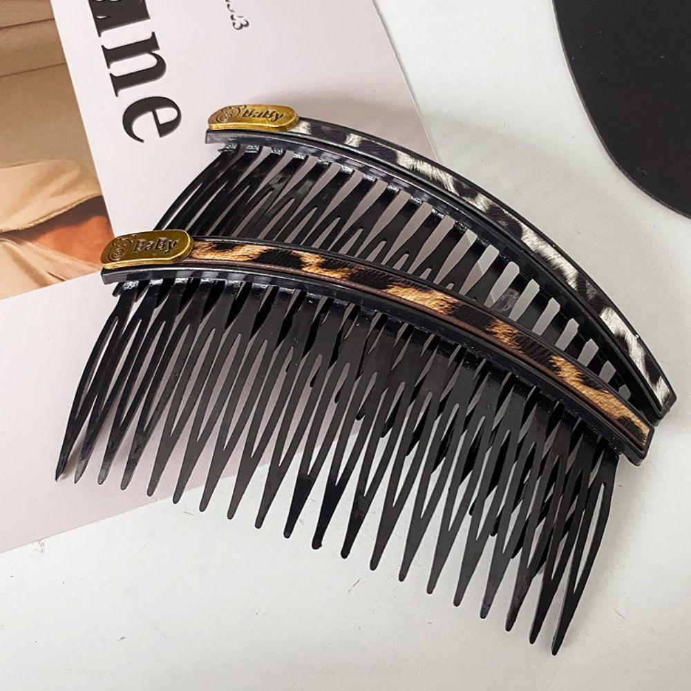 Teeth U Shape Hair Styling Comb Bear Inserted Comb Fresh Fixed Combs  Back Head