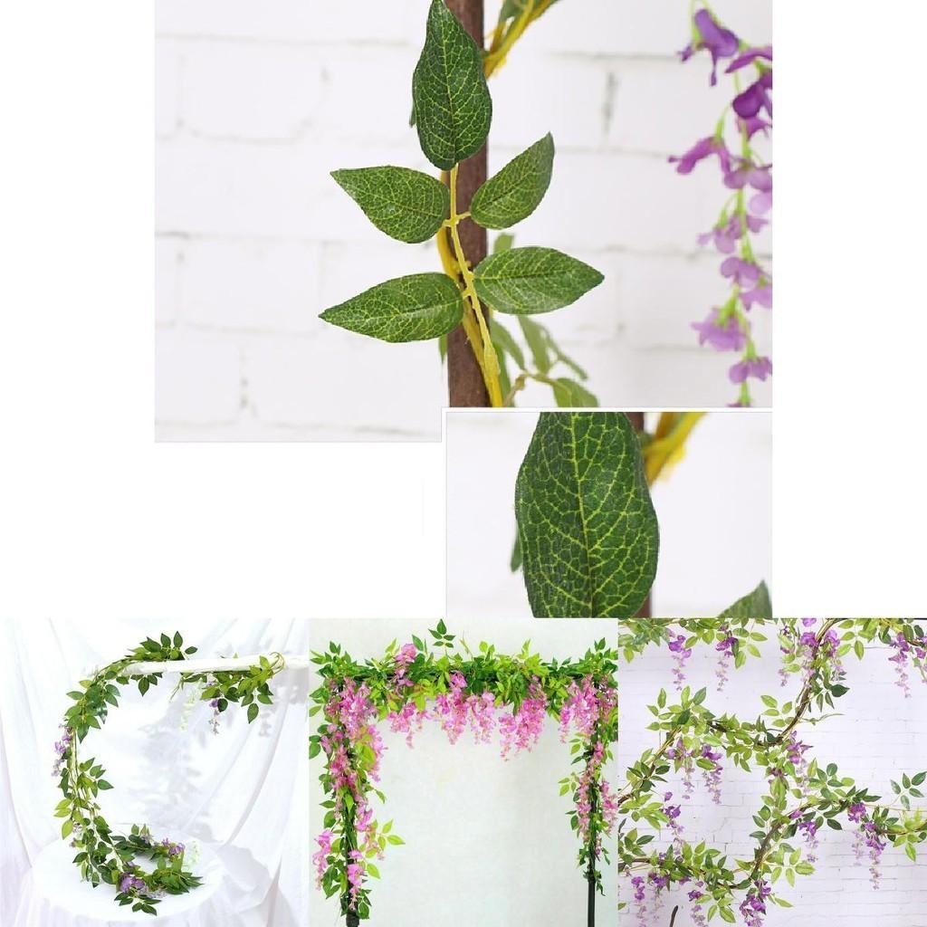 Captivating 2x Artificial Wisteria Flower Vine Offering Timeless Charm For Any Setting
