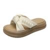 Fashion Platform Pearl Slippers for Women To Wear in Summer, New Versatile Fairy Style with Skirt, Lazy People Slip on And Drag