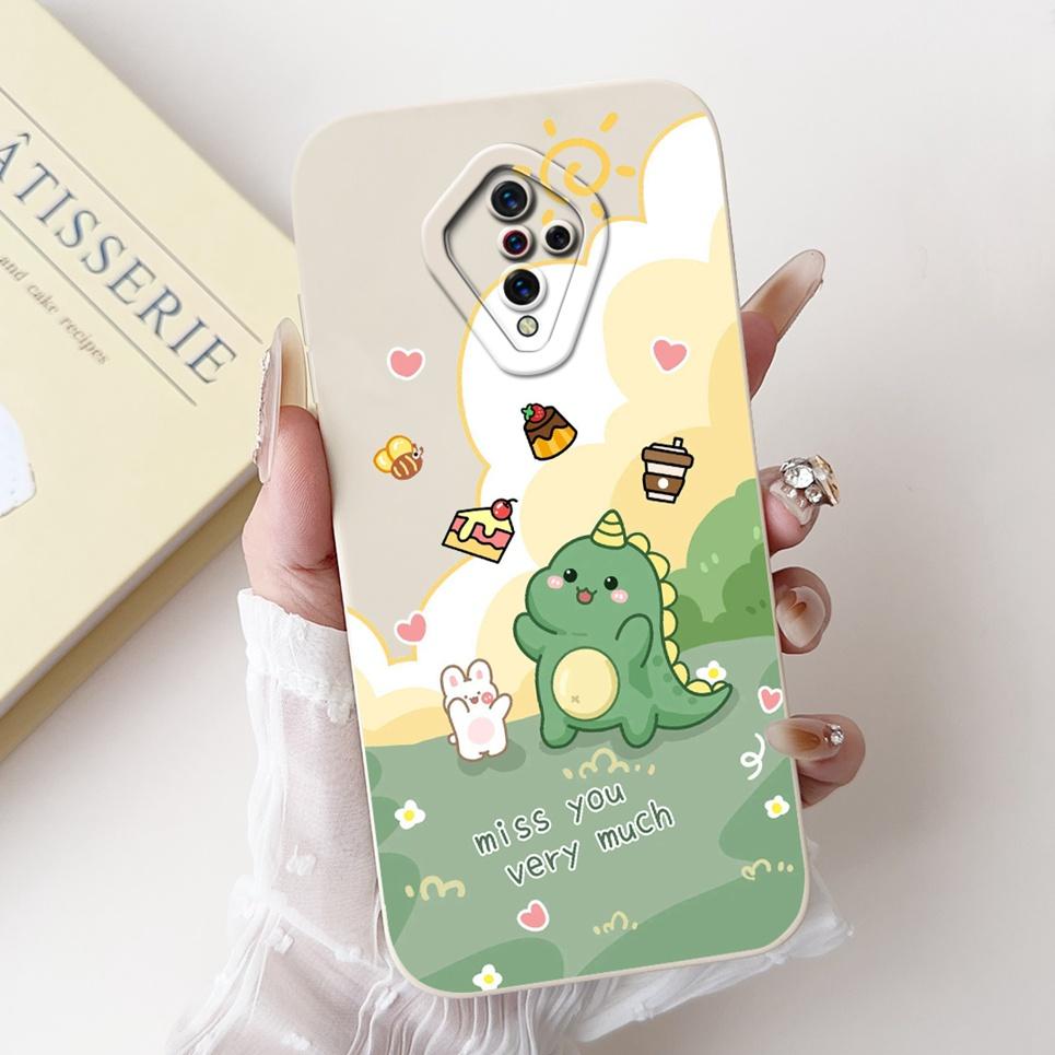 For Vivo 1920 Phone Case Vivo V17 Russia Y51 2020 Sept. X50 Lite Luxury Cartoon Animals Bumper Matte Silicone Soft Back Cover