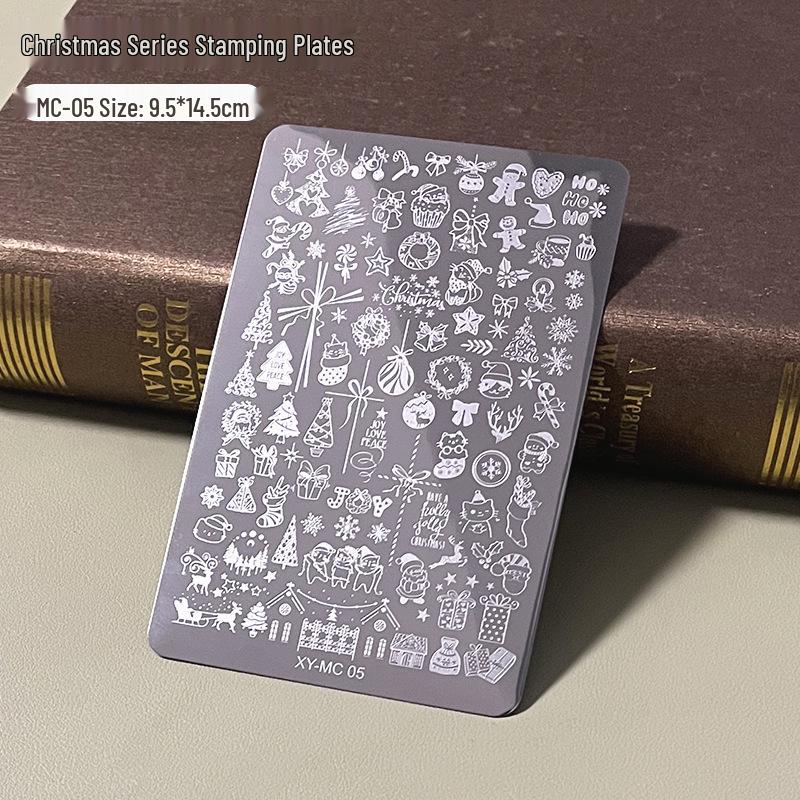 Butterfly Floral Lace Stripe Nail Art Transfer Plate