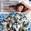 Husky Print Pet Blanket, Cute Dog-Head Pet Cover, Soft And Comfortable, Washable And Easy To Clean, Pet Sleeping Blanket