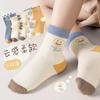 Children's Spring & Autumn Cotton Mesh Socks - Trendy Cartoon Mid-Tube Design for Boys, Infants, & Young Kids