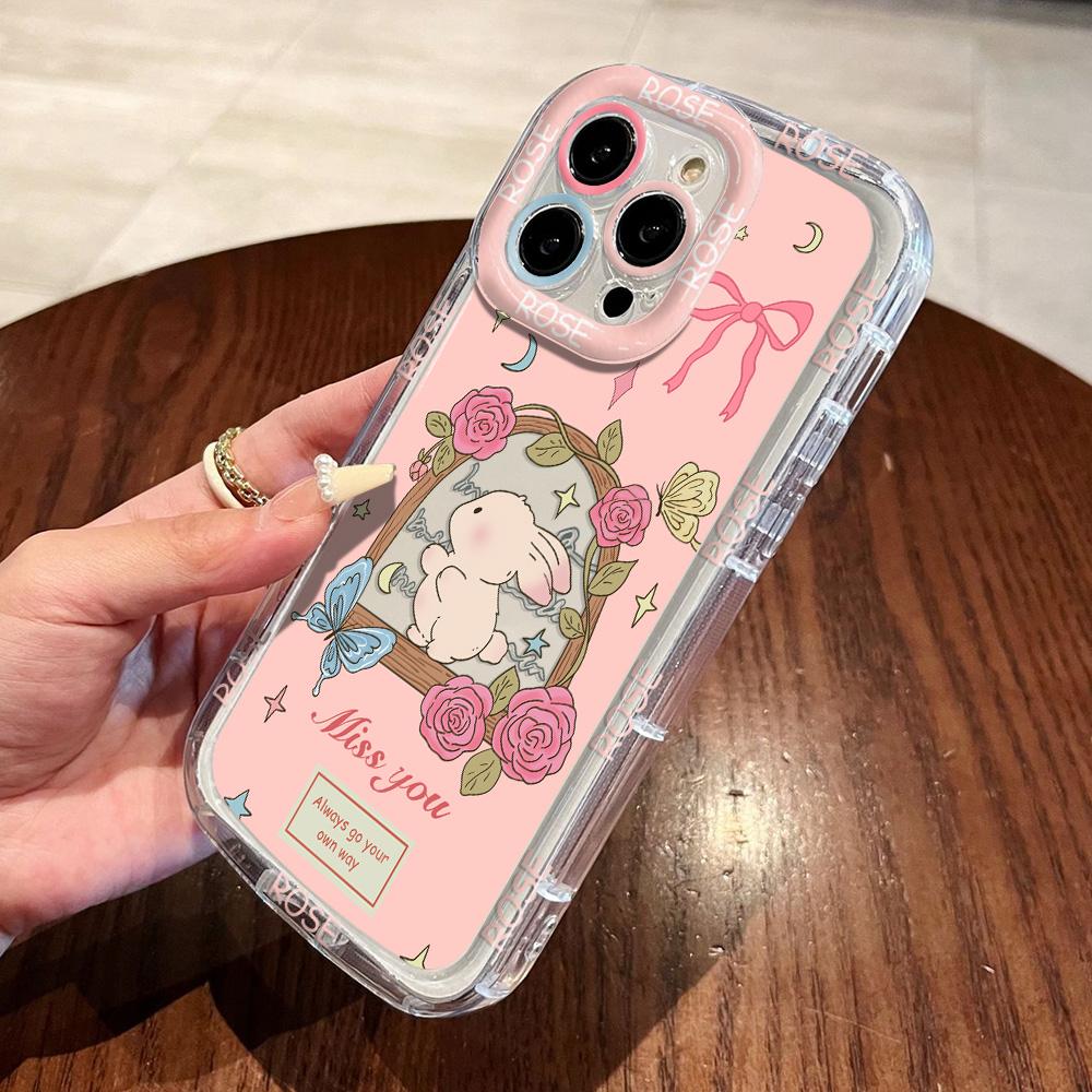 Mobile Phone Cases for iPhone 11 13 XR 15 Pro Max 12 14 Pro Max Case iPhone 16 7 Plus 8 Plus XS Max Cartoon Pattern Anti-drop Protection Shockproof