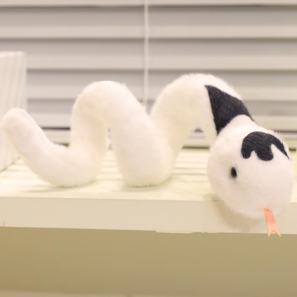 Non-Toxic Cartoon Snake Plush Toy Snake Figurine Stuffed Doll Bed Sofa Decor Cute Animal Snake Gift