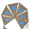 11pcs/ Set Fashionable Jute Triangle Banner Baby Shower English Letter for Party Decoration