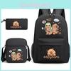 Tier Capybara Print Schulrucksack und Zubehör mit stoßfestem Oxford-Material für Mittelschüler