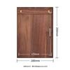 Fangye | Black Walnut Menu Holder Folder Solid Wood Base Plate Retro Textured Design Japanese Style Brass Coffee Restaurant