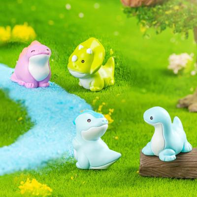 Micro Landscape Ornament Mini Dinosaur Resin Figurines Forest Theme Miniature Decor