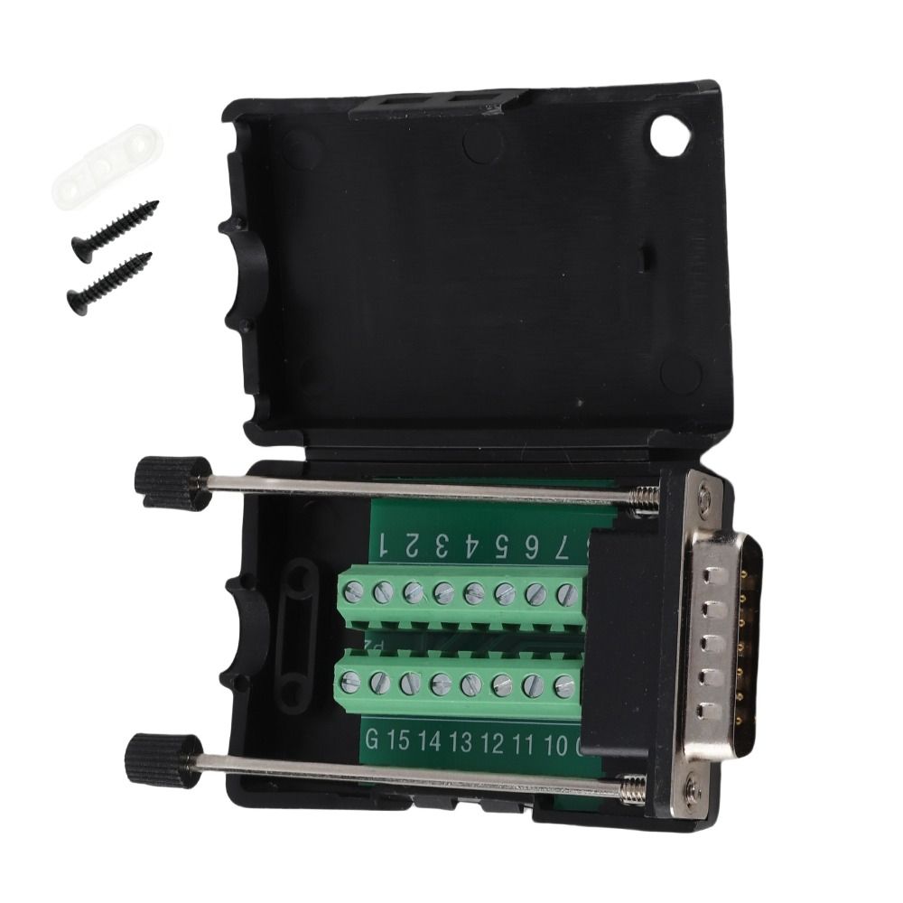 DB15 DB15 Connector Solderless Male Connector DB15 Breakout Connector with Case 15 Pin Breakout Module Connector
