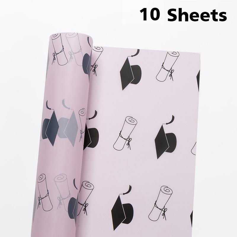 

5/10 шт. рулон с рисунком книги, упаковочная бумага, перламутровая пленка, упаковочная бумага для цветов, упаковочный материал, подарочная бумага для цветов, водонепроницаемая 57x57 см 10pcs