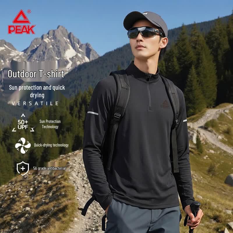 Peak Men's Ice Silk Quick-Dry Long-Sleeve Outdoor T-Shirt