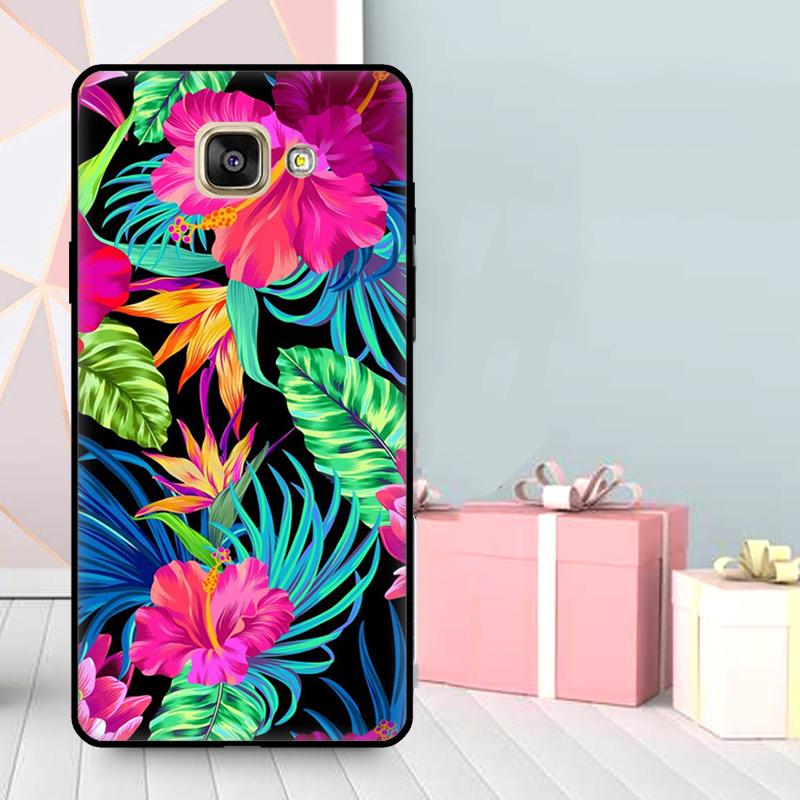 Tropical Aloha Hibiscus Pattern Case For Samsung Galaxy A3 A5 2016 2017 A6 A7 A8 A9 2018 J1 J3 J4 J5 J6 Plus J7 J8 Cover