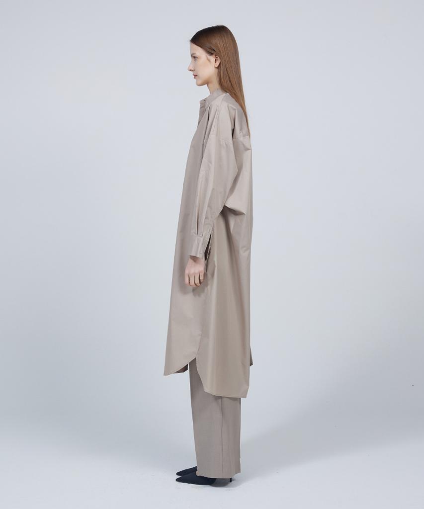 Meuameu [Essential] Logo Embroidered Long Shirt Dress