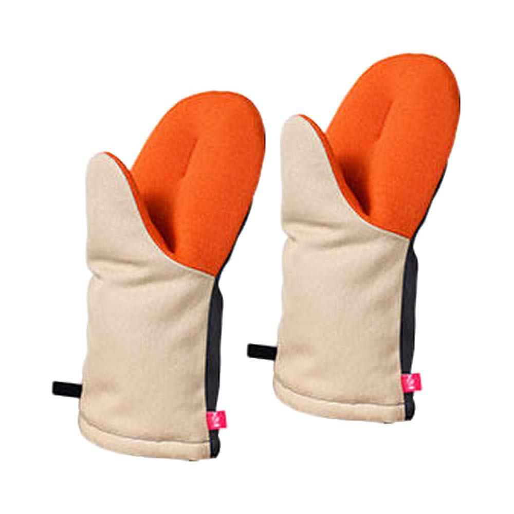 

Oaks Raye Mittens, Heat-Resistant, Strong Grip, Set of 2, Beige and Navy, LS1564