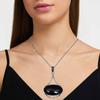 Black Spinal Gemstone Handmade Women's Unisex Silver Jewelry Pendant 2.5