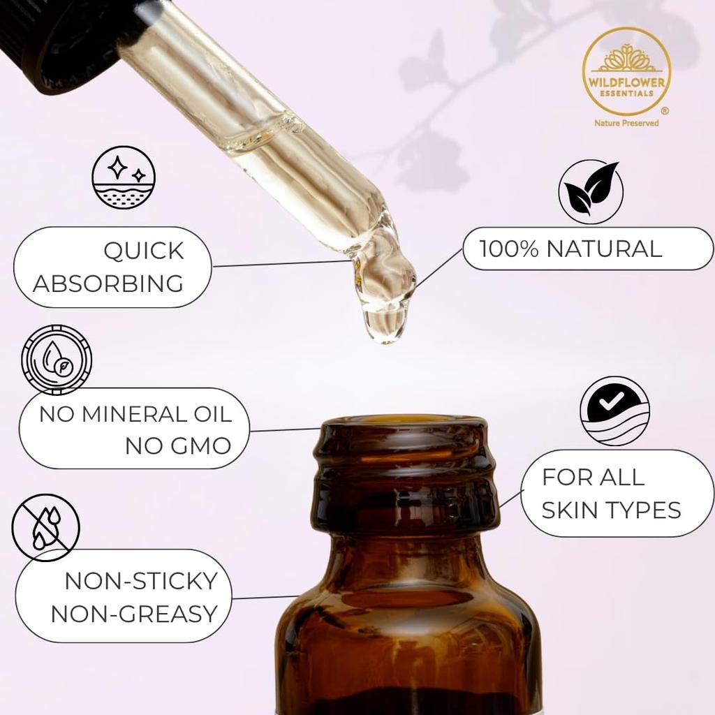 Wildflower Essentials Roman Chamomile Essential Oil (Chamaemelum nobile) Pure | Non-Sticky | Lightweight | Steam Distilled | All Skin Type | Men