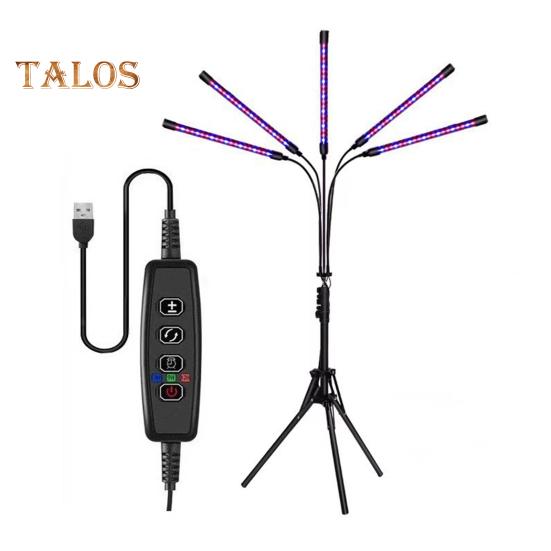 

Светодиодная лампа для выращивания растений с полным спектром, вращение на 360 градусов, регулируемый угол, водонепроницаемый светильник для выращивания растений в помещении чёрный